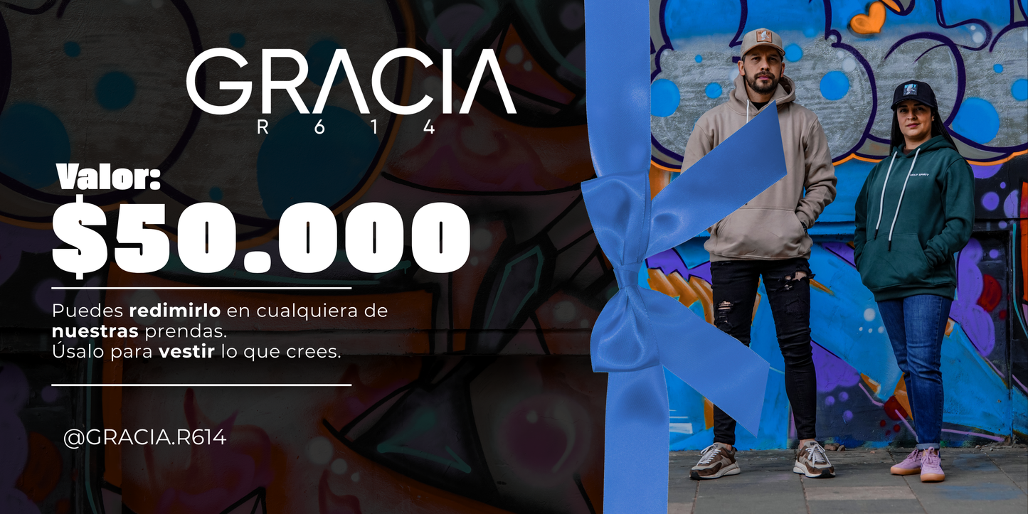 Tarjeta de Regalo GraciaR614 - $50.000